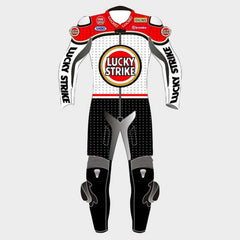 Lucky Strike Motorcycle Leather Suit Back