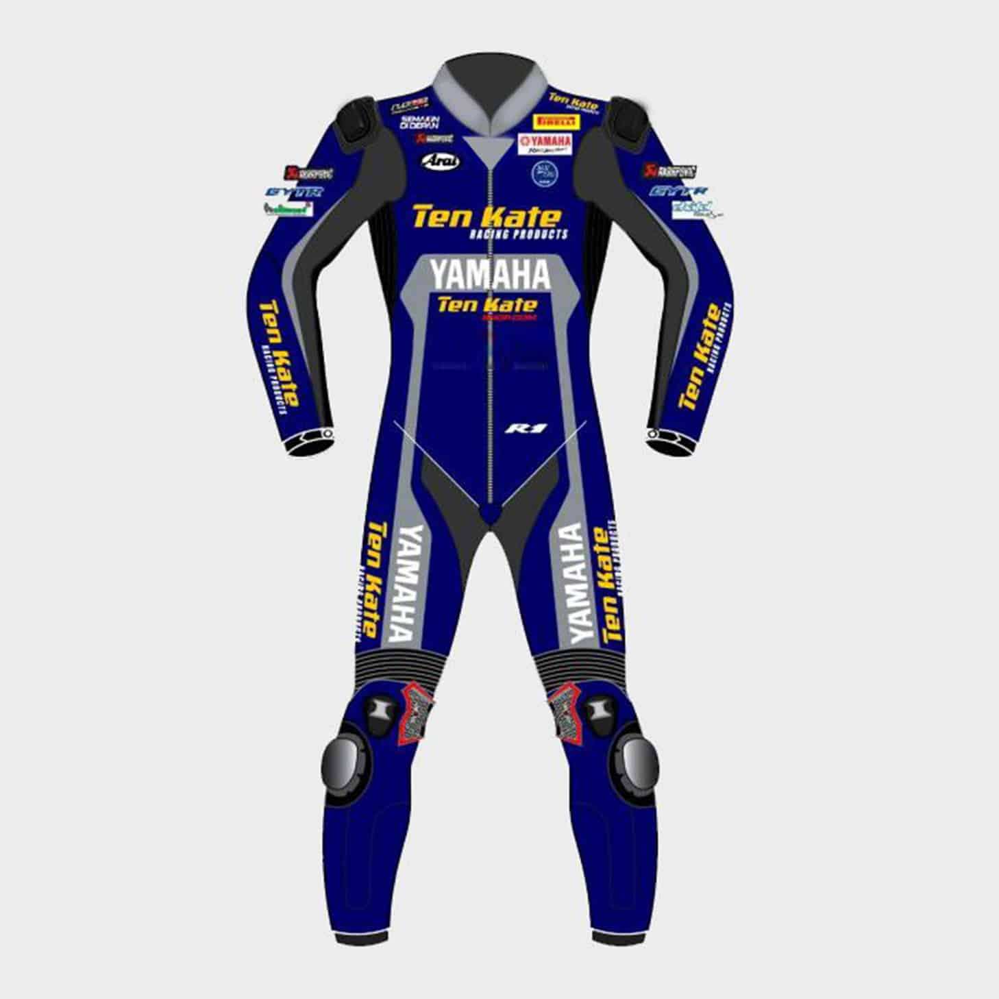 Loris Baz Yamaha Motorcycle Leather WSBK 2020 Back