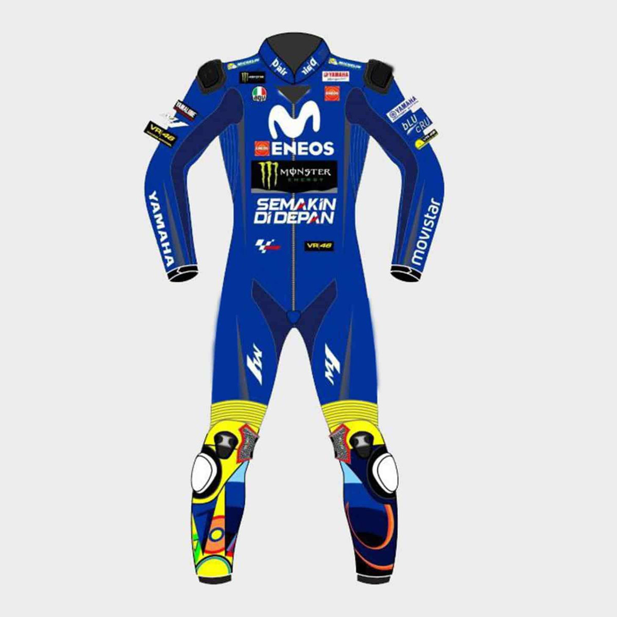 Valentino Rossi Movistar Yamaha MotoGP 2018 Race Suit Front